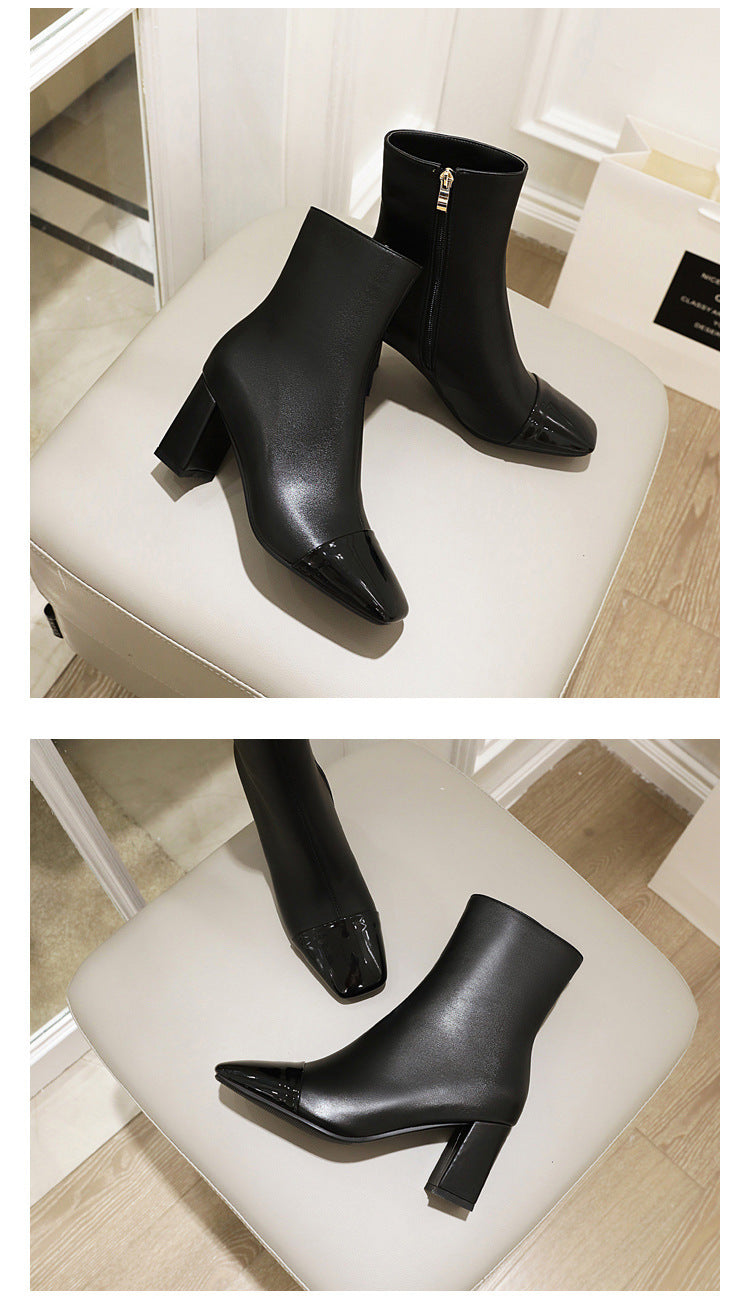 Christina Short Boots Female Side Zipper Martin Boots