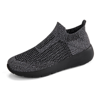 Plus Size Men's And Women's Fly-knit Sneakers Slip-on Casual Shoes