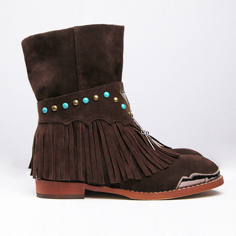 Tassel boots women's boots