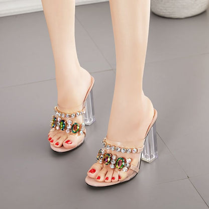 Summer women's diamond high heels