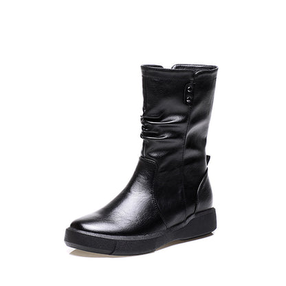 New retro British style all-match platform boots