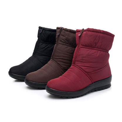 Botas de invierno, zapatos de mujer, botas de nieve gruesas para mujer