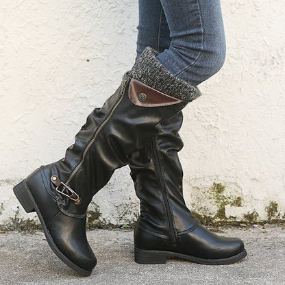 Low heel round toe boots