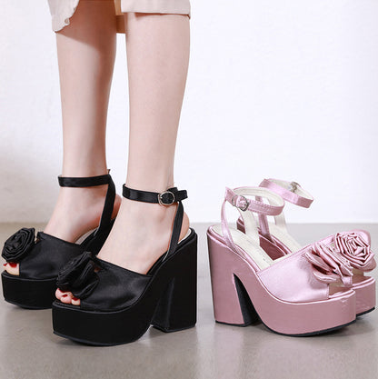 Summer New Thick Heel Waterproof Platform High Heel