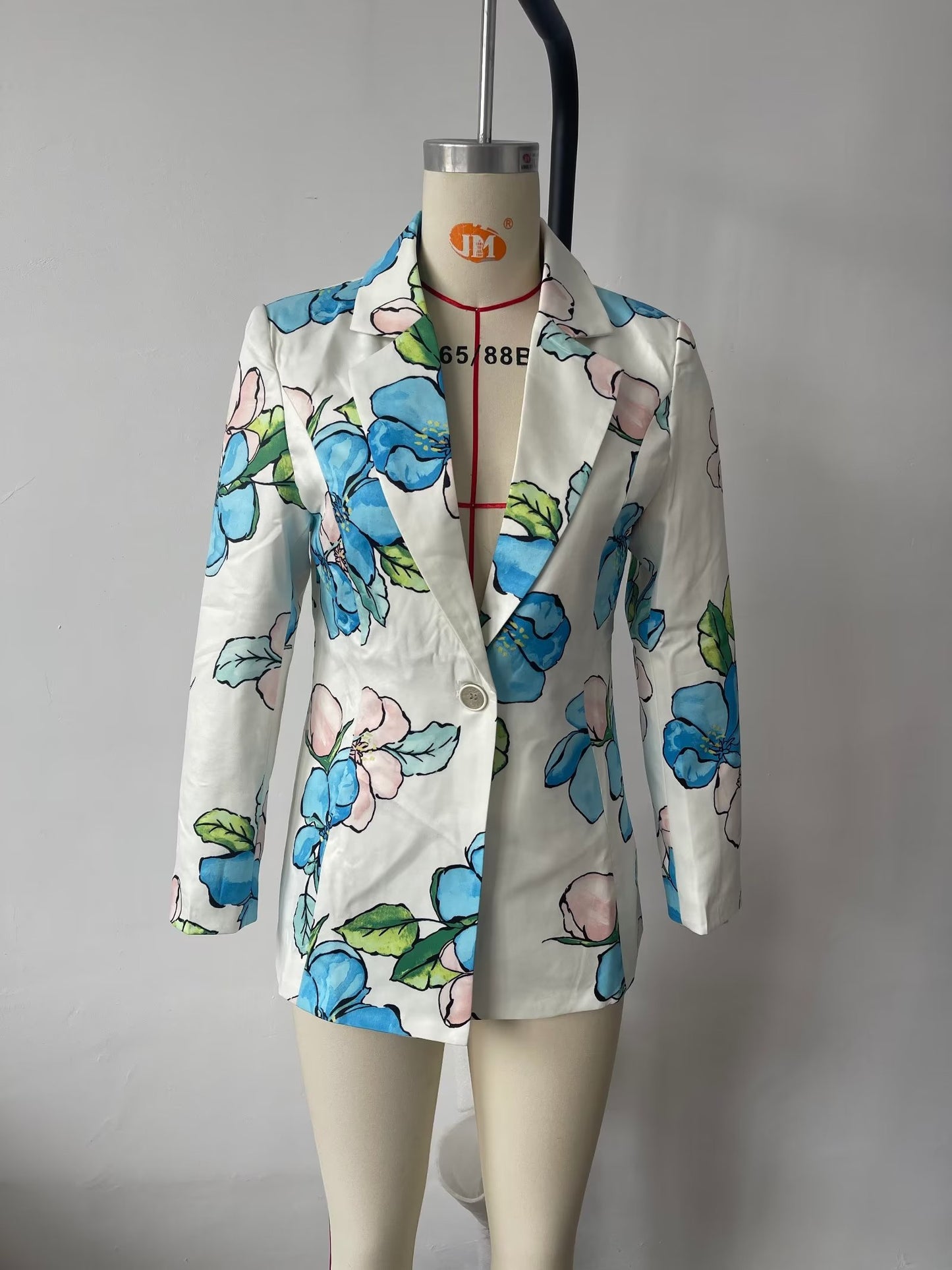 Chemise à manches longues pour vacances en bord de mer d'été Blazer imprimé décontracté pour femmes