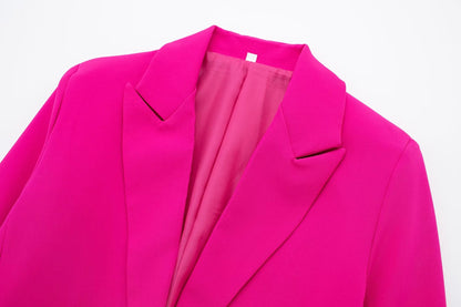 Blazer droit à décoration de plumes pour femmes d'automne