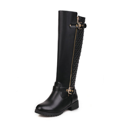 Women's Shoes Autumn And Winter New Boots Belt Buckle High-Tube Women's Boots