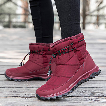 Botas de nieve cálidas y aterciopeladas para mujer en tallas grandes