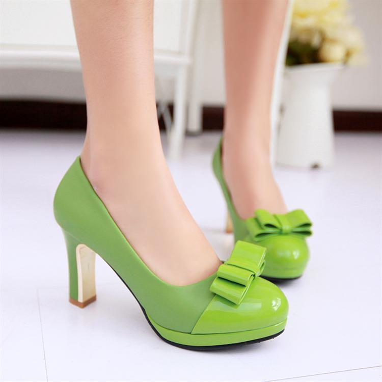 Bow high heel women's single shoes