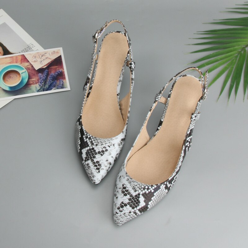 Snake-shaped pointed sandals female baotou with European and American foreign trade large size shoes