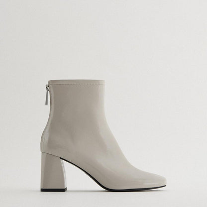 Thick heel square toe barefoot boots