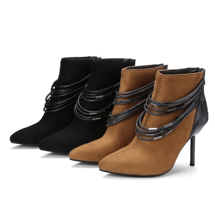 Pointed stiletto women's boots