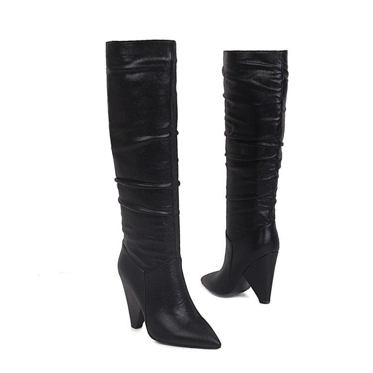 Women's Boots High Top Knight Boots Thick High Heels