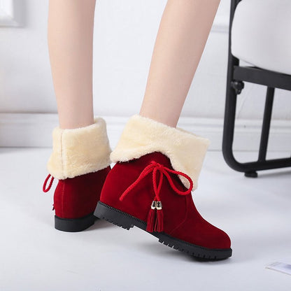 Two-wear cotton shoes with fleece to keep warm