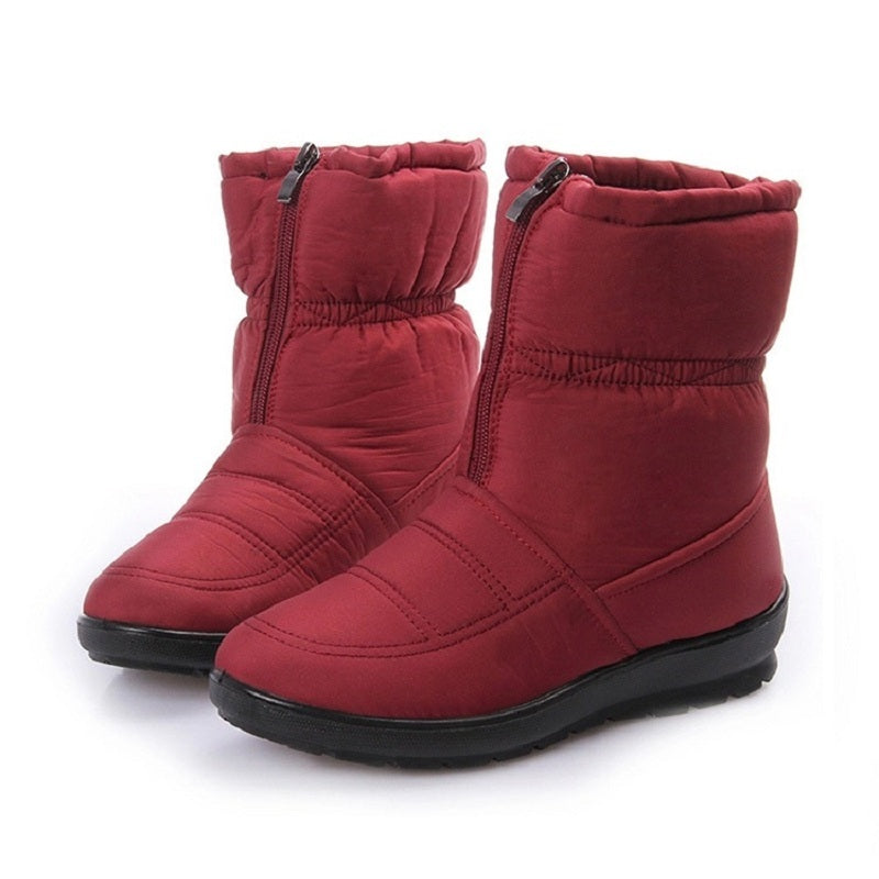 Botas de invierno, zapatos de mujer, botas de nieve gruesas para mujer