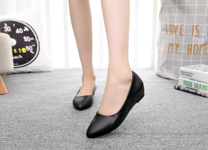 Leather non-slip soft sole flat shoes