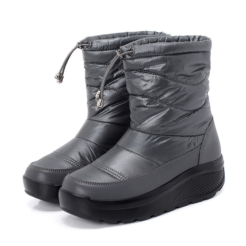 Botas de nieve con plataforma de felpa