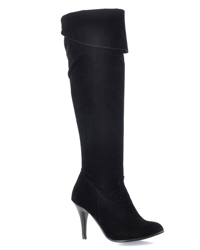 European and American spring and autumn women's boots slim knee boots