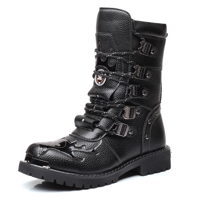 Botas Martin de plataforma alta para hombre de talla grande