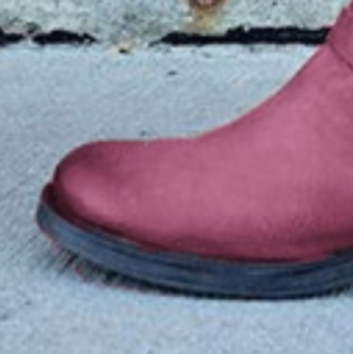 Botas de mujer de piel sintética con cremallera lateral