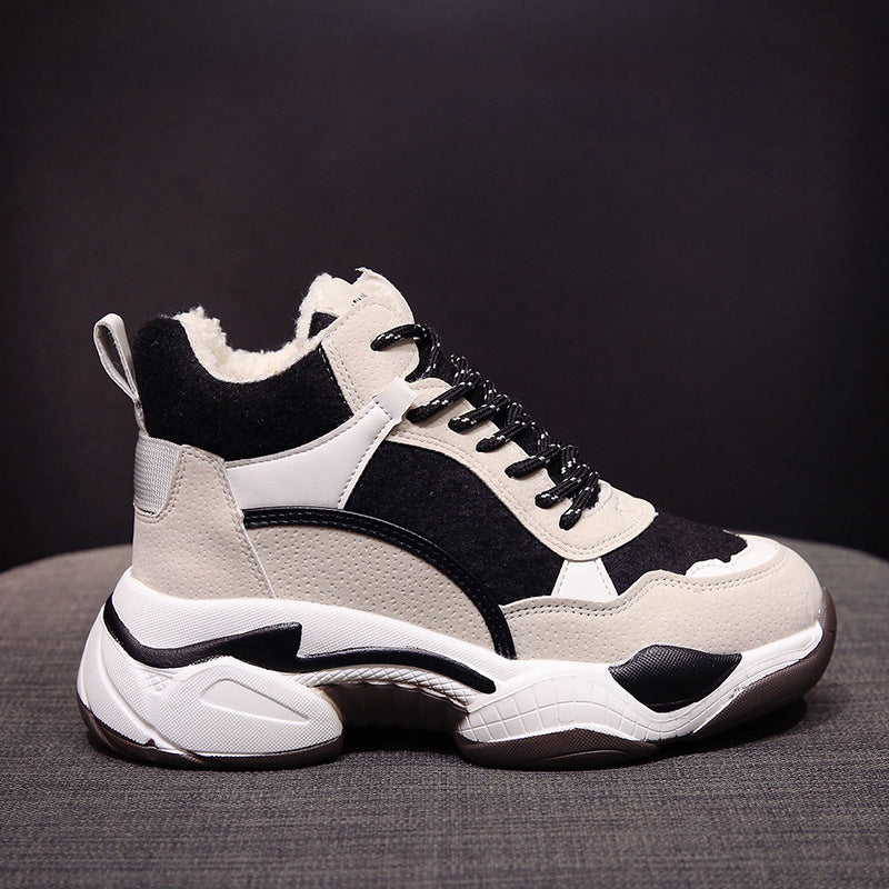 Plush High Top Shoes Women's Sports Casual Shoes