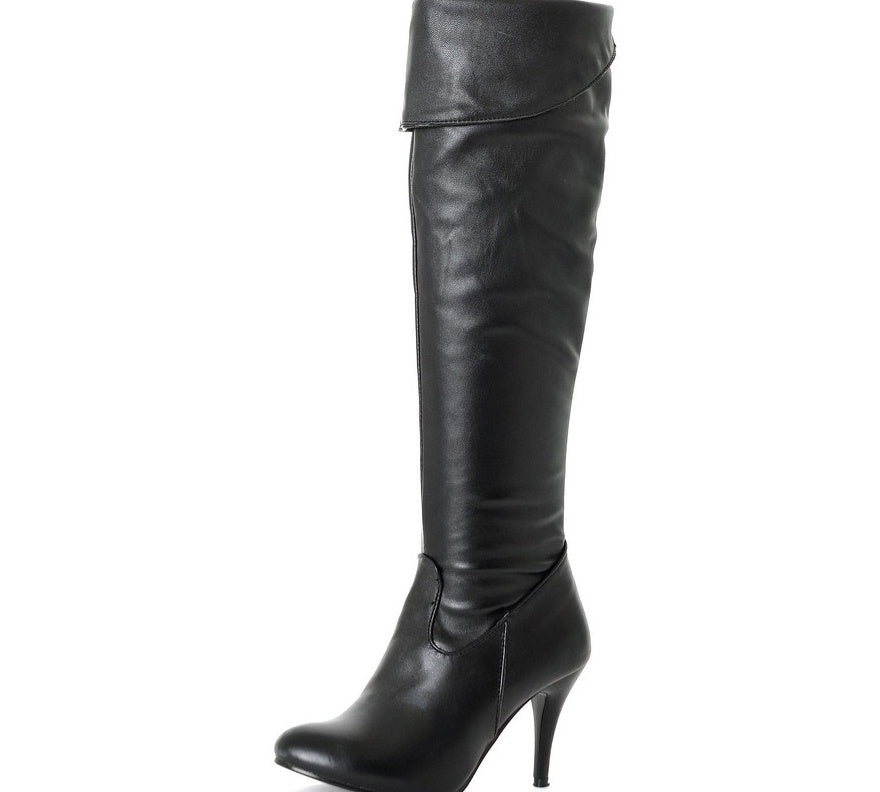 Stiletto boots side zip high heel boots over the knee boots