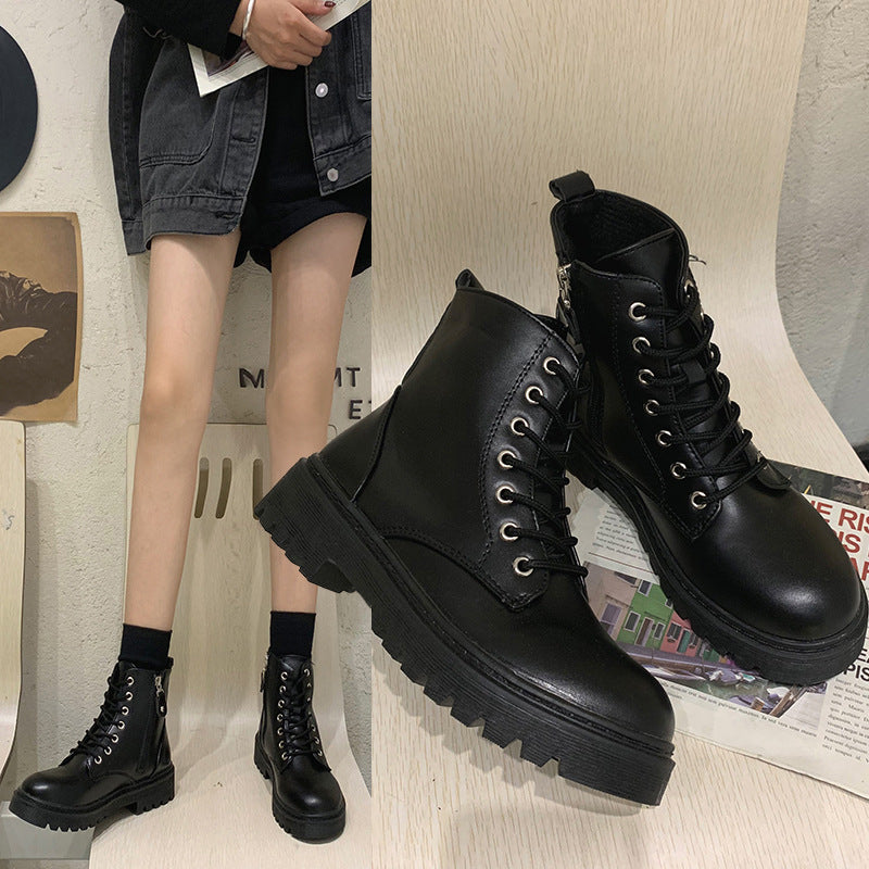 Botas cortas pequeñas de estilo británico, finas y combinables para verano, para primavera y otoño