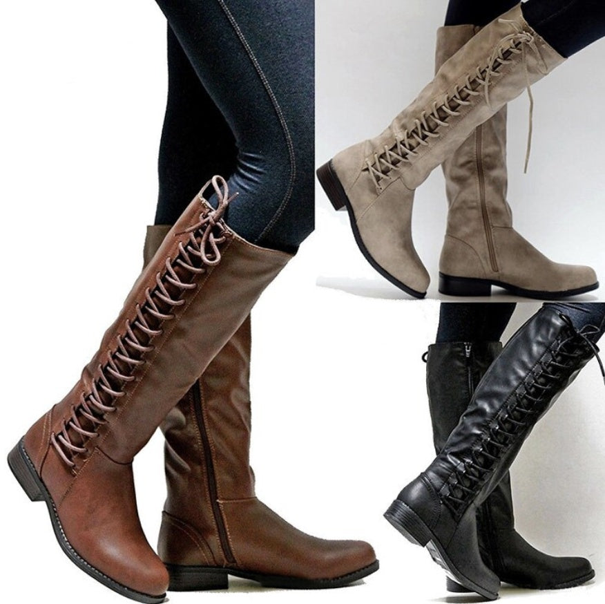 Bottes à lacets pour femmes