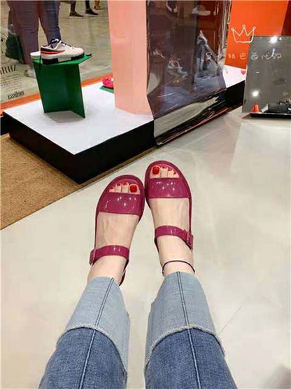 All-Match Mother's Shoes Platform Platform Sandals With Word Jelly