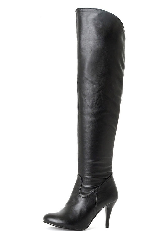 European and American spring and autumn women's boots slim knee boots