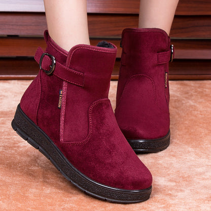 Plus fleece warm short-tube cotton boots