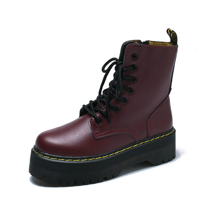 Round Toe Handsome Breathable Retro Short Boots