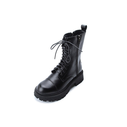 British Fan Bike Boots Thick-soled Big Head Martin Boots Women