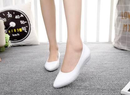 Leather non-slip soft sole flat shoes