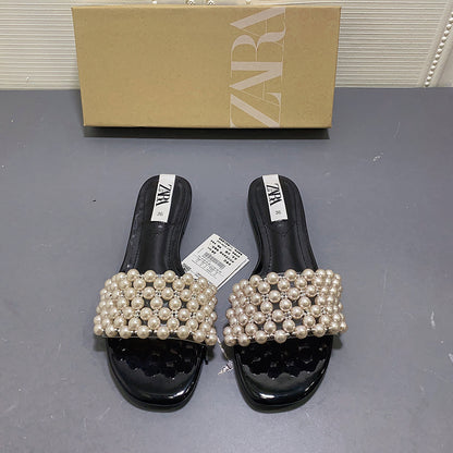 New Open-Toed Outer Wear Flat Shoes Slippers