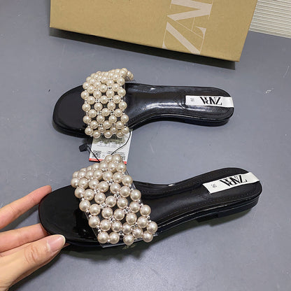 New Open-Toed Outer Wear Flat Shoes Slippers