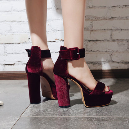 Fashion Sexy Chunky Heel Platform High Heel Sandals