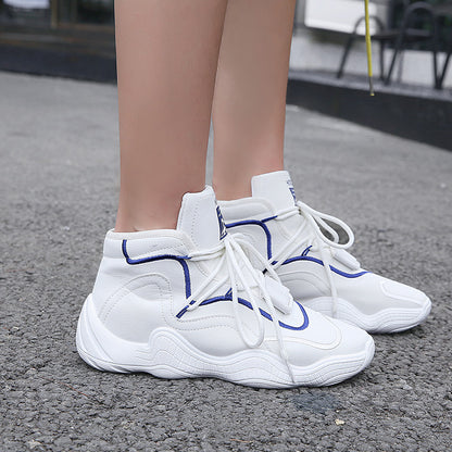 Women's High-Top Casual Sneakers With Warm Thick-Soled Shoes