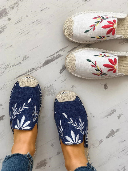 Amazon Female Embroidered Fisherman Half Slippers