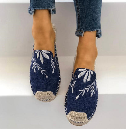 Amazon Female Embroidered Fisherman Half Slippers