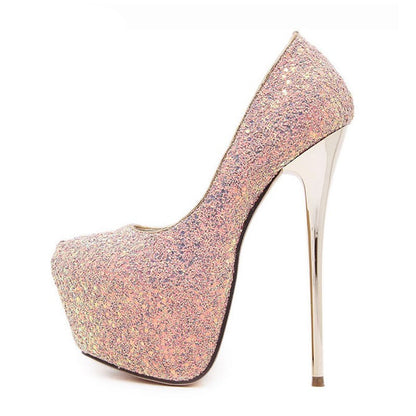 Stiletto Platform Women's Sexy Sequined High Heels