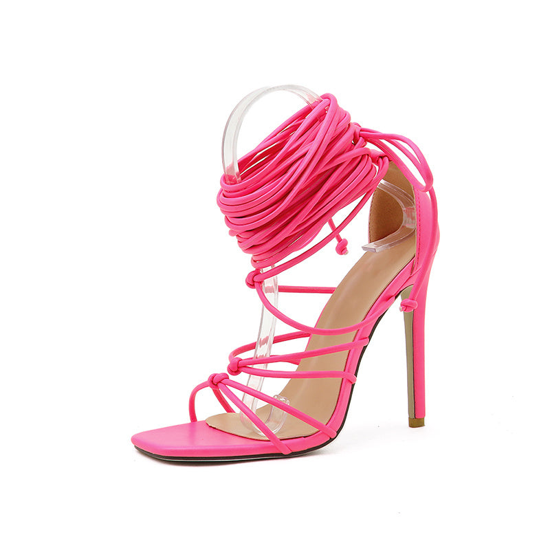 Lace-up Stiletto Roman Women's Sandals