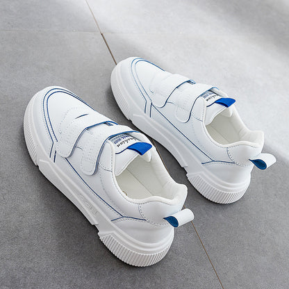 Little White Shoes Women's Velcro Casual Flat Single Shoes Comfortable Women's Shoes