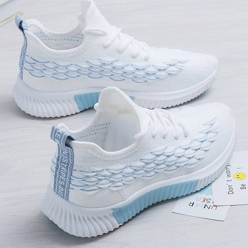 Fly Woven Three-Dimensional Scale Lace Mesh Top Sneaker Female