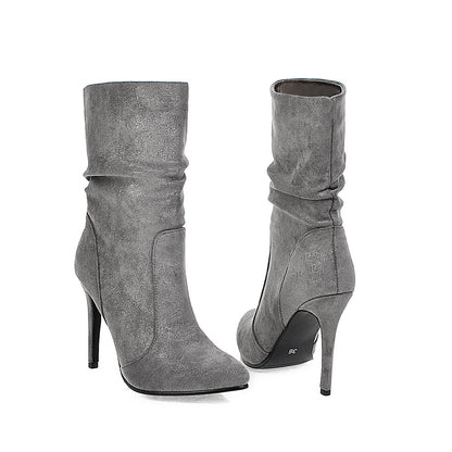 Sexy Stiletto Plus Size Low-Top Women's Boots