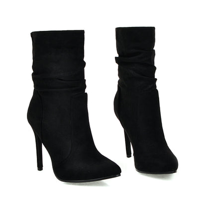 Sexy Stiletto Plus Size Low-Top Women's Boots