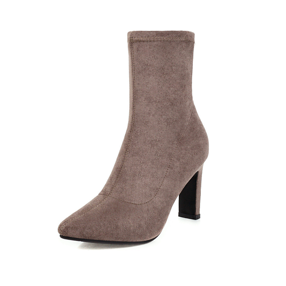 Fashion High Heel Pointed Suede Ankle Boots