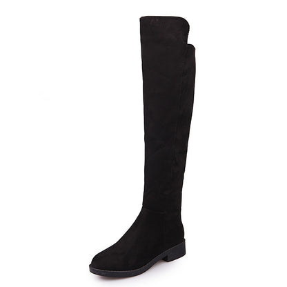 Women's Long High Tube Flat Over The Knee Boots