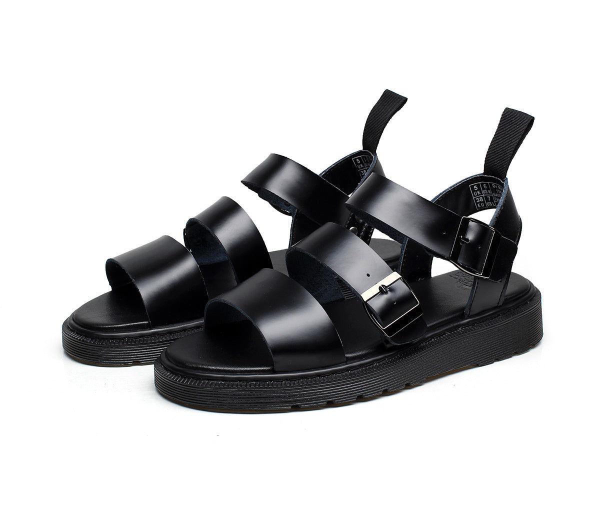 Platform Buckle Toe Roman Sandals