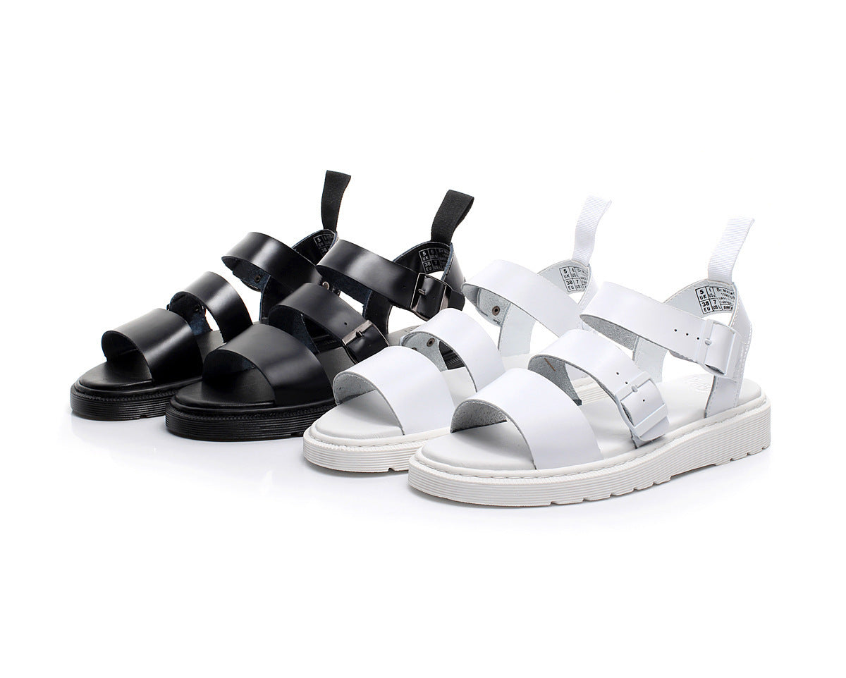 Platform Buckle Toe Roman Sandals